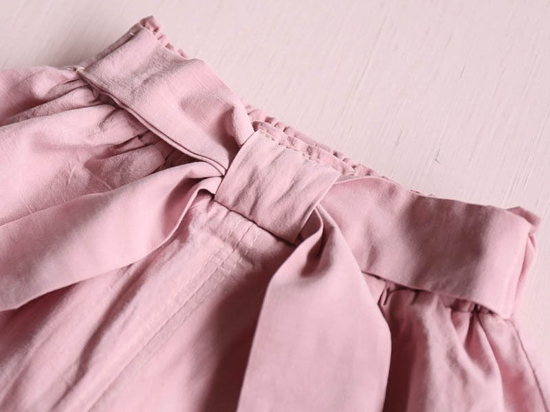 Embroidered Flower Shirt Shorts