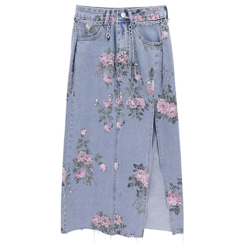 High Waist Jeans Skirt