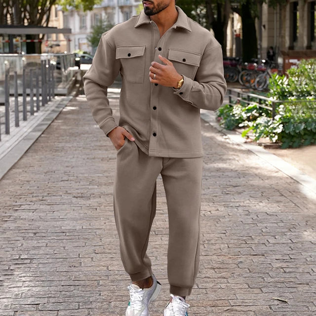 Long Sleeve Cargo Jackets And Pants Set