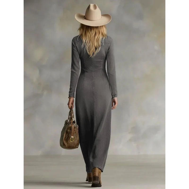 Denim Maxi Dress