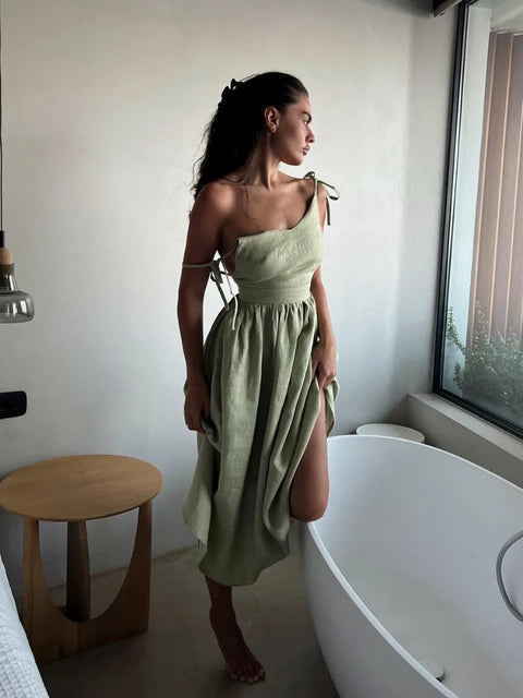 Off Shoulder Sleeveless Dress