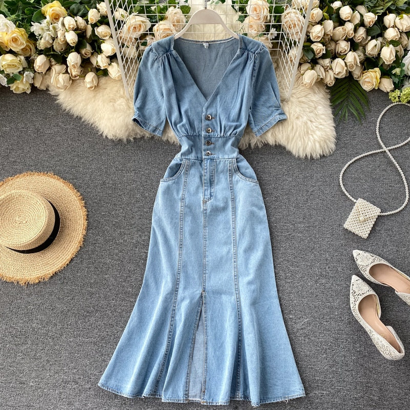 Jeans Short Sleeve Dress