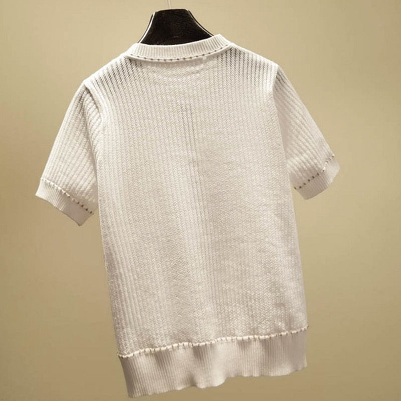 Thin Knitted T Shirt