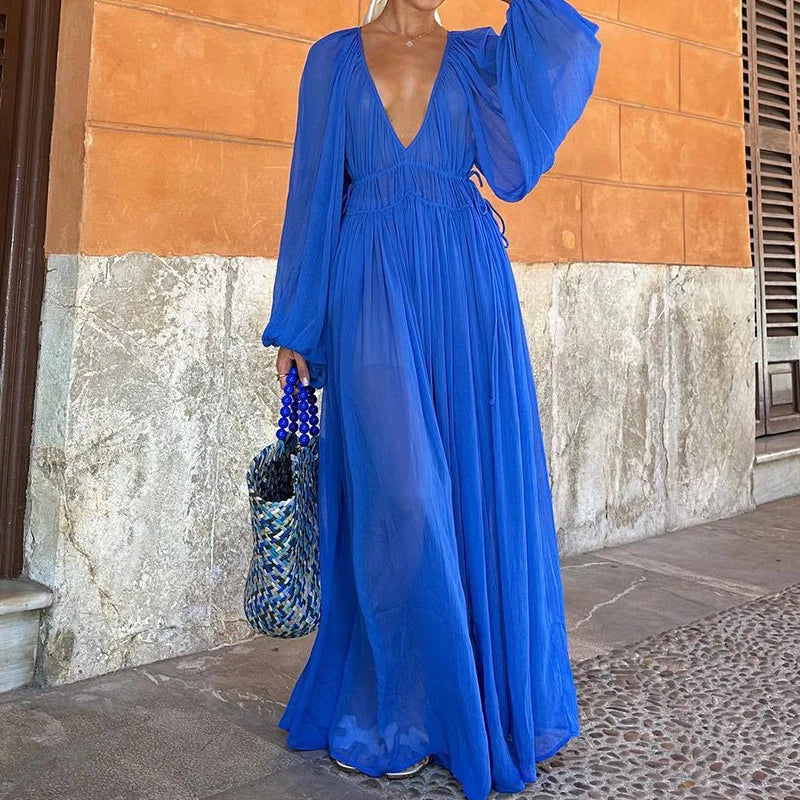 Sleeve Loose Maxi Dress