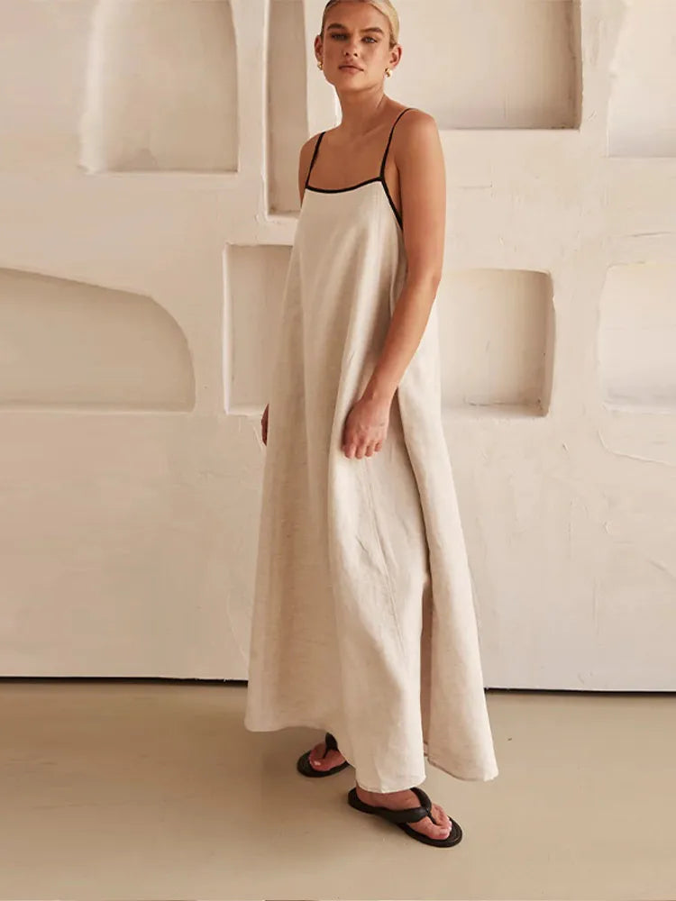 Cotton Linen Maxi Dress