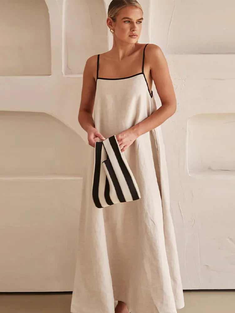 Cotton Linen Maxi Dress