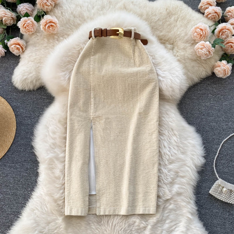 Long Skirt Corduroy