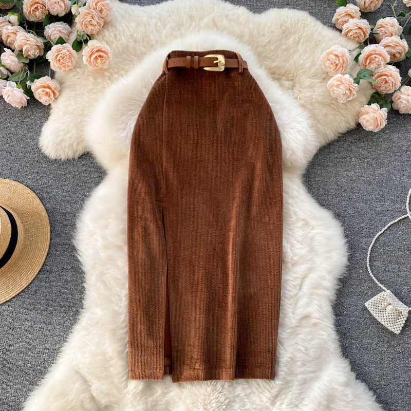 Long Skirt Corduroy