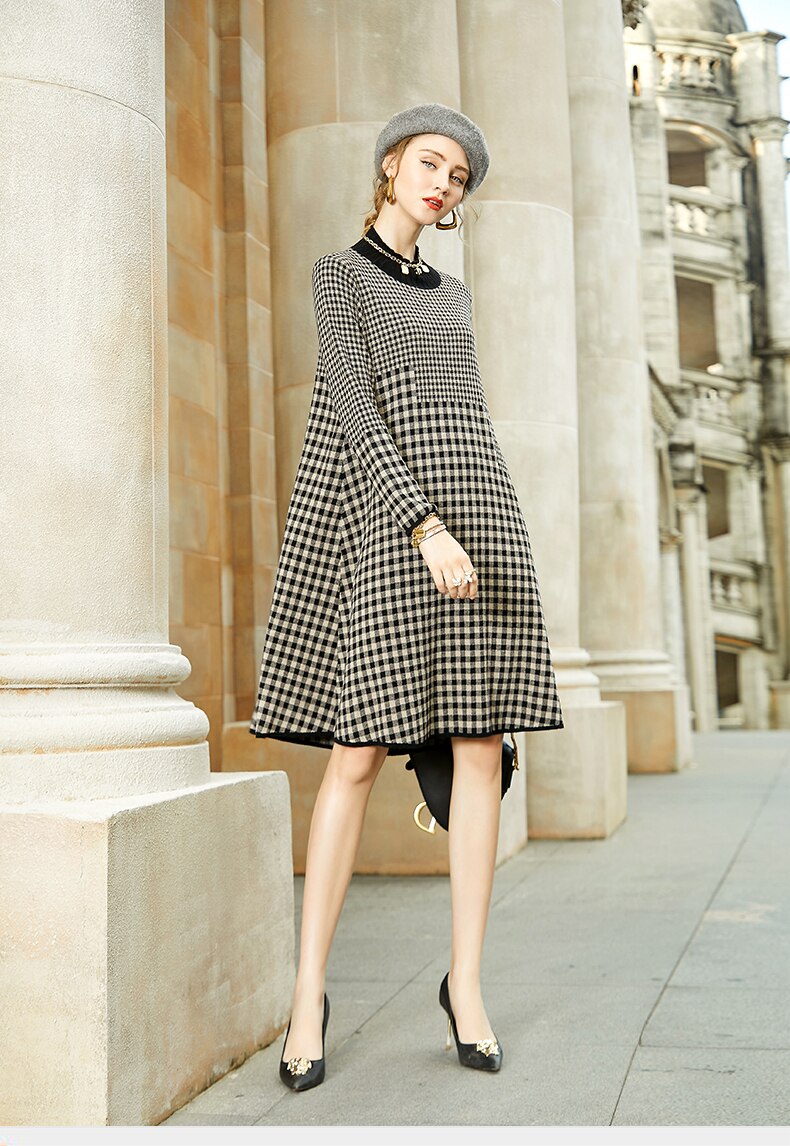 Elegant Lattice midi Dress