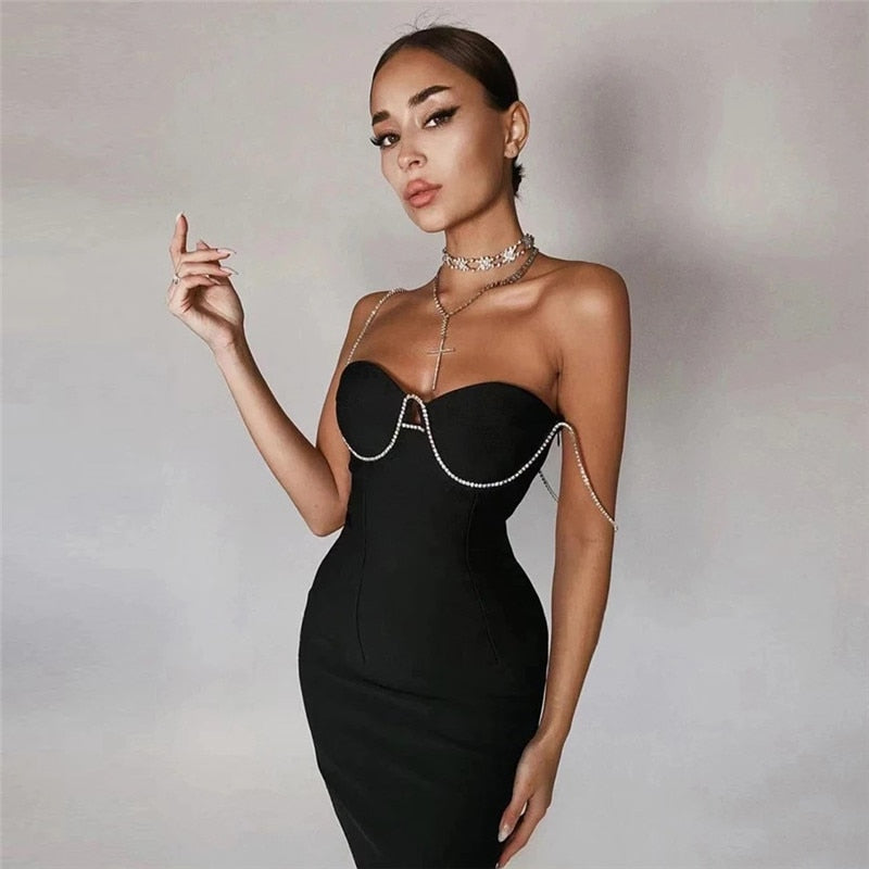 Diamonds Sheath Bandage Dress