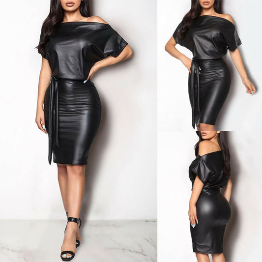 Sexy Leather Dress