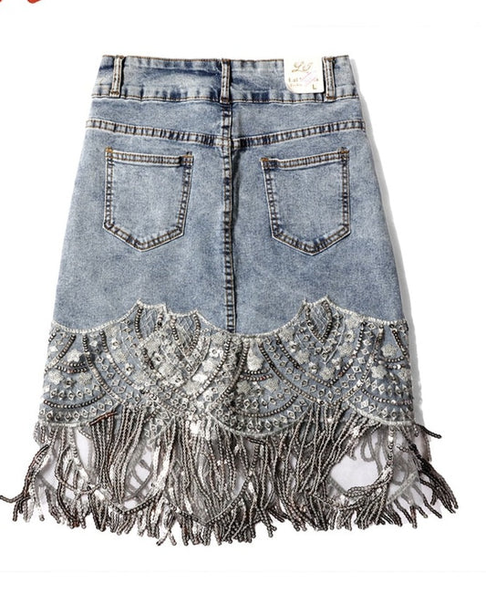 Denim Mini Skirts High Waist