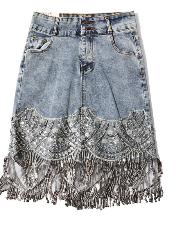 Denim Mini Skirts High Waist