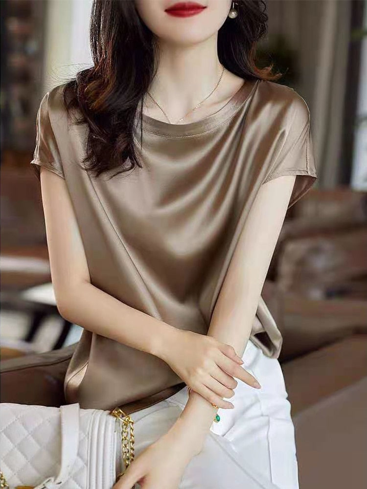 Silk Thin Short Sleeve Tees