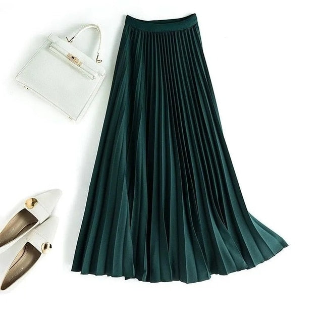 Pleated Long Skirt