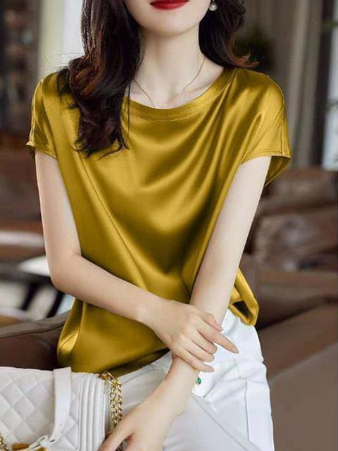 Silk Thin Short Sleeve Tees