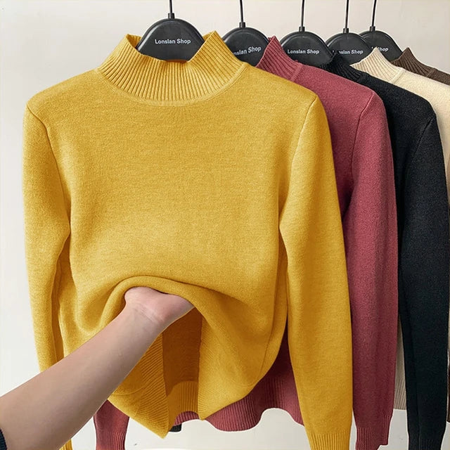 high neck sweater