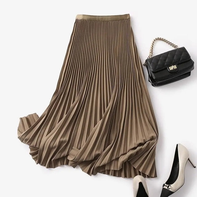 Pleated Long Skirt