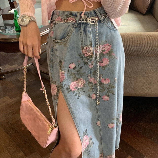 High Waist Jeans Skirt