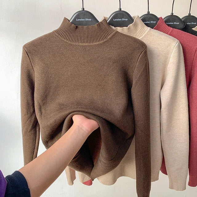 high neck sweater