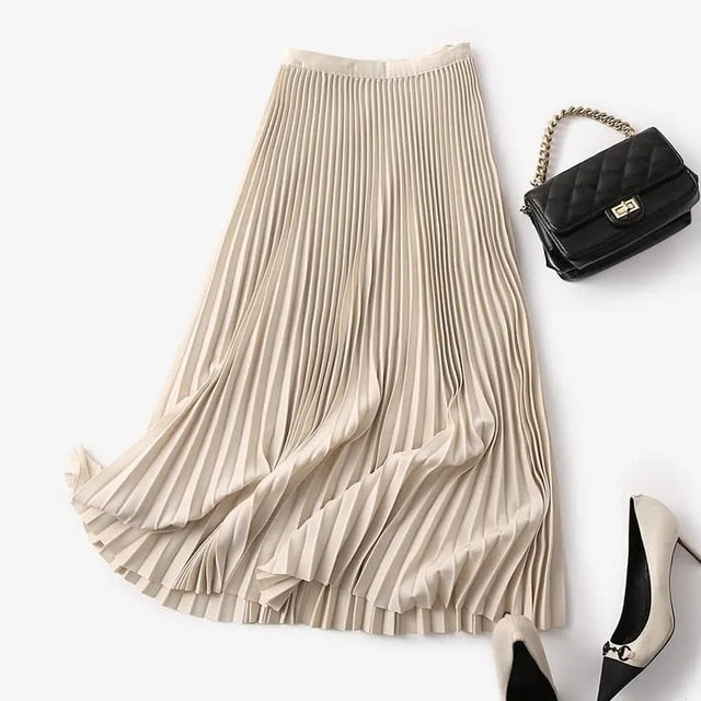 Pleated Long Skirt