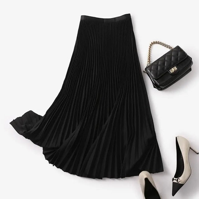 Pleated Long Skirt