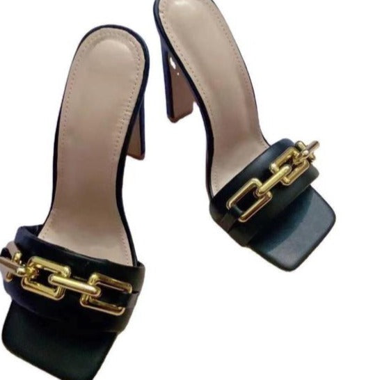 Square Chain High Heel