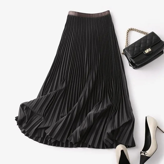 Pleated Long Skirt